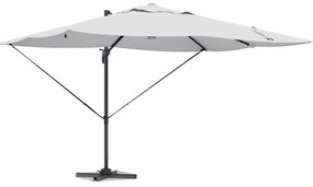 Guarda-sol de Braço Articulado Bege Poliéster, Alumínio Grande