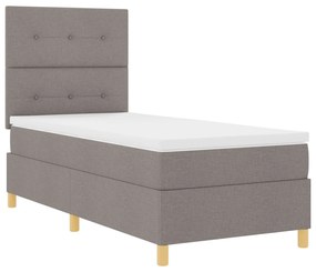 Cama Box com Colchão Taupe 100x200 cm Tecido