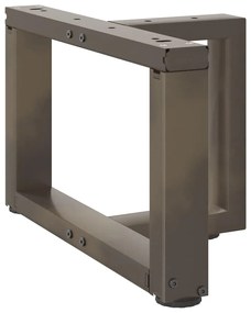 Pés para mesa de centro em forma de T, 2 peças, preto, 50x25x(30-31) c