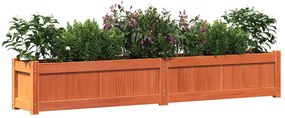 Vasos/floreiras de jardim 2 pcs pinho maciço castanho cera