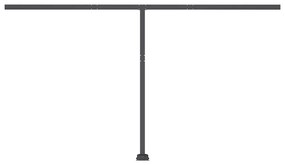 Toldo automático com LED e sensor de vento 450x300 cm antracite