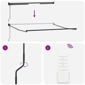 Toldo Retrátil Automático Bege 350x250 cm