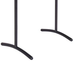Toalheiro de pé metálico preto com 4 braços 51 x 91 cm YOPAL Beliani