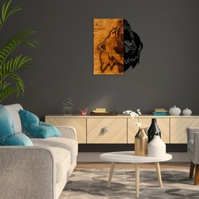 Acessório Decorativo de Parede Ayi 2 – Nogueira e Preto – 49 x 58 cm