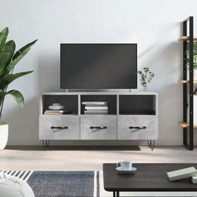 vidaXL Móvel p/ TV 102x36x50 cm madeira processada cinzento cimento