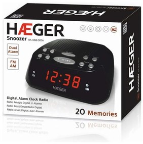 Rádio Despertador Haeger RA-06B.005B Preto