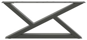 Pés para mesa de centro 2 peças antracite 70x(30-31,3) cm aço