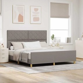 Cama vidaXL Taupe 180x200 cm em Tecido