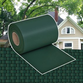 41618 vidaXL Painel de privacidade para jardim 70x0,19 m PVC verde