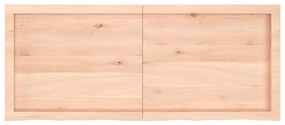 Prateleira de parede 120x50x(2-4)cm carvalho maciço não tratado