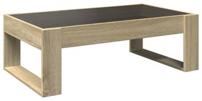 Mesa de centro luzes LED Infinity 90x53x30 cm carvalho sonoma