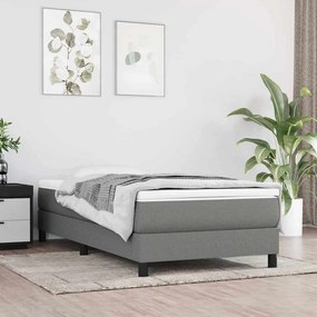 vidaXL Colchão de molas ensacadas 120x190x20 cm tecido cinza-escuro