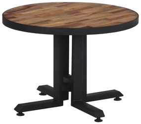 Mesa de centro redonda Ø55x40 cm teca recuperada maciça