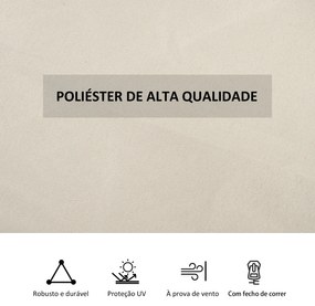 4 Paredes Laterais para Tenda 302x205 cm Laterais para Tenda Universal com Ganchos e Argola em C para Jardim Terraço Bege