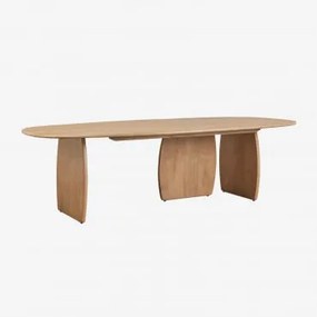 Mesa De Jantar Oval 260x120 Cm Em Madeira De Manga Agathe Madeira Natural - Sklum