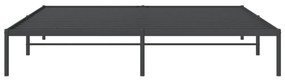 Estrutura de cama 180x200 cm metal preto