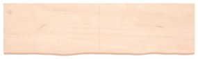 Prateleira de parede 180x50x(2-4)cm carvalho maciço não tratado