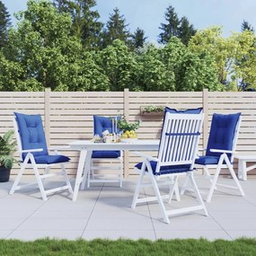 vidaXL Almofadões para cadeiras altas de jardim 4 pcs tecido azul real