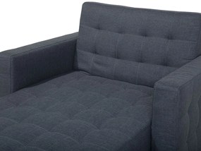 Chaise-longue reclinável em tecido cinzento escuro ABERDEEN Beliani