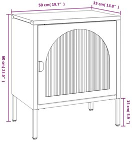 Mesas de cabeceira 2 pcs 50x35x60 cm vidro e aço preto