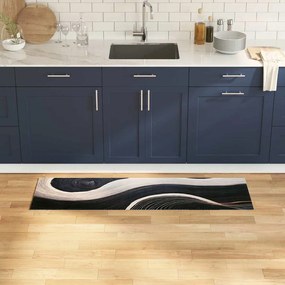 vidaXL Tapete de Cozinha Other Onda 45 x 150 cm Veludo