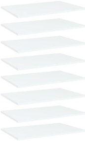 vidaXL Prateleiras para estante 8 pcs 60x40x1,5cm contraplacado branco