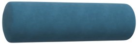 2 pcs conjunto de sofás com almofadões e rolos veludo azul