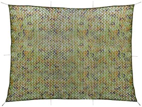 vidaXL Rede de camuflagem com saco de armazenamento 2x4 m verde