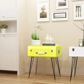 vidaXL Móvel de apoio 49,5x36x60 cm, amarelo