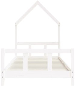 Estrutura de cama infantil 90x190 cm pinho maciço branco