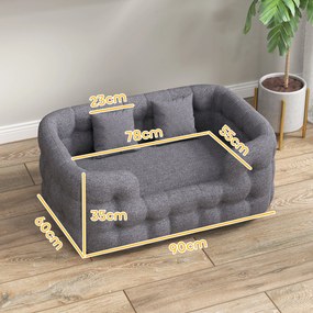 PawHut Cama para Cães Médios Cama para Animais de Estimação com 2 Almo