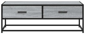 Mesa de centro 100x50x35cm deriv. madeira/metal cinzento sonoma