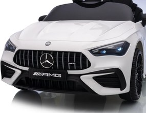 Carro elétrico para crianças AMG CLE 53 12V, Pneus em borracha maciça, bancos em pele sintética Branco