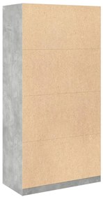 Roupeiro 100x50x200 cm derivados de madeira cinzento cimento
