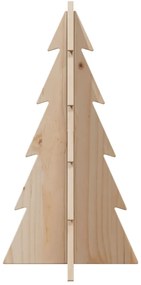 Árvore de Natal decorativa 59,5 cm madeira de pinho maciça