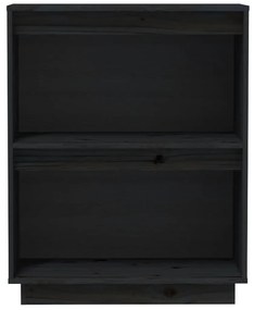 Armário consola 60x34x75 cm pinho maciço preto