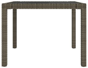 Conjunto jantar p/ exterior com almofadões 3 pcs vime cinzento