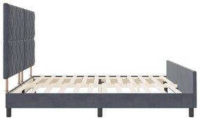 Cama de Veludo Cinza Escuro vidaXL 200x200 cm