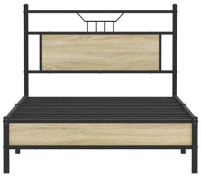 Estrutura cama s/ colchão derivados de madeira carvalho sonoma