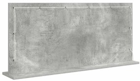 Espelho de Maquilhagem com Luzes LED Cinza Concreto 100x45x18 cm