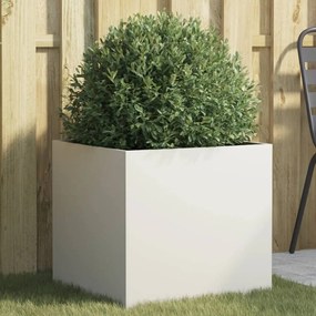 Vaso/floreira 49x47x46 cm aço branco