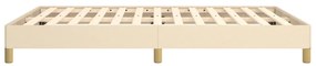 Estrutura de cama sem colchão 160x200 cm tecido cor creme
