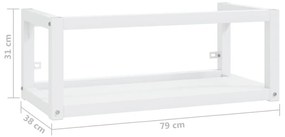 Estrutura de parede p/ lavatório ferro 79x38x31cm branco