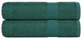 Toalhas de mãos 2 pcs 50x100 cm 360 gsm 100% algodão verde