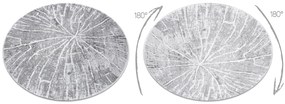 Tapete MEFE moderno  Circulo 2784 Árvore Madeira - Structural dois níveis de lã cinza cinzento