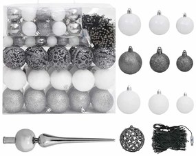 Árvore Natal artificial pré-iluminada c/ bolas 210cm PVC azul