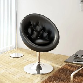 240449 vidaXL Cadeira de bar em couro artificial preto