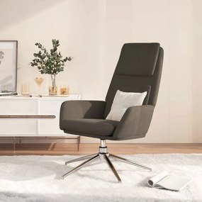 vidaXL Cadeira de descanso camurça artificial cinzento-escuro