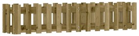 Canteiro elevado c/ design cerca 150x30x30 cm pinho impregnado