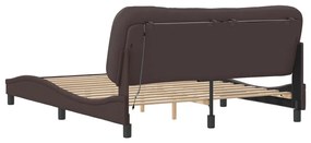 Estrutura de cama com LED sem colchão 160x200 cm tecido